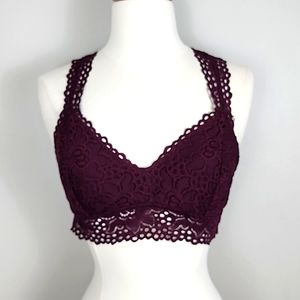 Aerie Maroon Lace Bralet